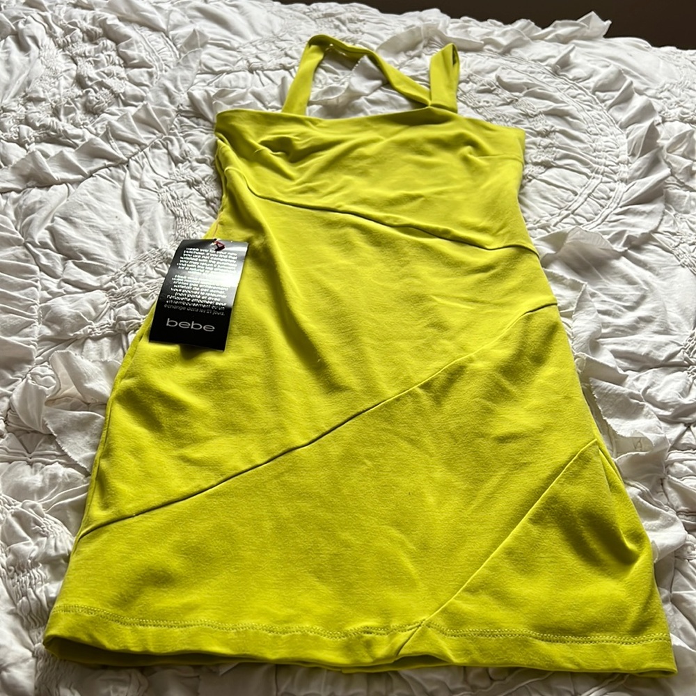 Lime green bebe dress